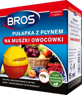 BROS Pułapka Z Płynem Na Muszki Owocówki 15ml