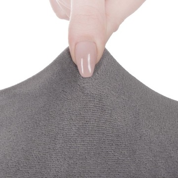 ЧЕХОЛ НА СТУЛ СЕРЫЙ ВЕЛУР ЭЛАСТИЧНЫЙ УНИВЕРСАЛЬНЫЙ ЧЕХОЛ