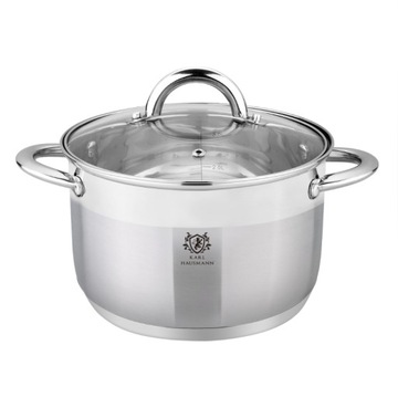 Garnek stalowy Solid ze szklaną pokrywą Karl Hausmann 16 cm 1,6 L 9351