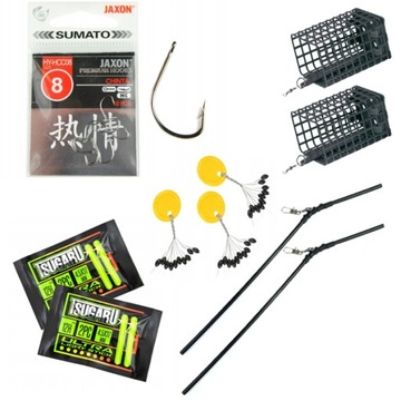 ZESTAW karpiowy 2x wędka karpiówka teleskop 3,6m 2x kołowrotek ROD POD Z52