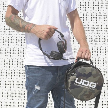 Сумка для наушников UDG Ultimate DIGI Черная камуфляжно-оранжевая СУМКА ДЛЯ DJ С РЕМНЕМ