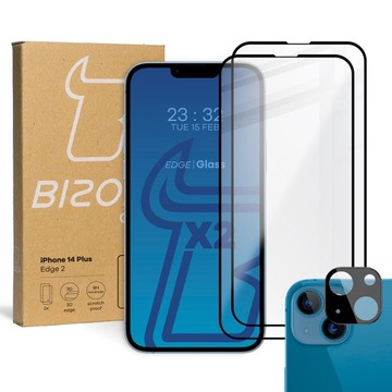2x Szkło +szybka na aparat BIZON do iPhone 14 Plus