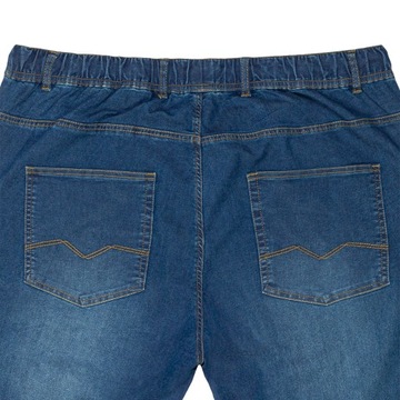 Spodnie jeansowe niebieskie wiązane na sznurek Adamo duże rozmiary 6XL L34