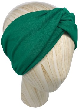 Opaska damska na głowę Turban Intensywna Zieleń
