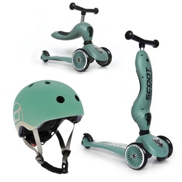 Hulajnoga dla dzieci Jeździk 2w1, Scoot and Ride, trójkołowa + kask XXS-S