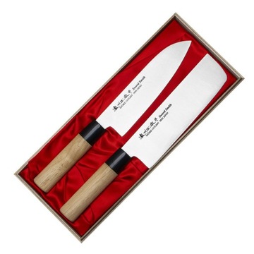 Zestaw 2 noży w drewnianym pudełku Satake Cutlery Mfg Misaki