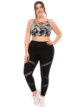 KOMPLET TOP SPODNIE LEGGINSY NA SIŁOWNIE PLUS SIZE