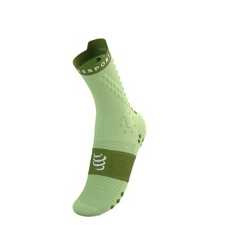 COMPRESSPORT Skarpetki biegowe trailowe PRORACING SOCKS V4 shadow lime T3