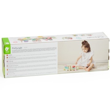 DREWNIANA KOLEJKA GĄSIENICA MONTESSORI UKŁADANKA CIAGNIĘCIA CLASSIC WORLD