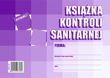 DRUK KSIĄŻKA KONTROLI SANITARNEJ A5 EMEKO