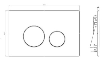 Переключатель Werit Jomo для унитаза, круглые кнопки Slim, матовое золото