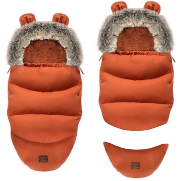 ŚPIWÓR DZIECIĘCY DO WÓZKA ZIMOWY REGULOWANY Z FUTERKIEM TEDDY GROW UP 4w1