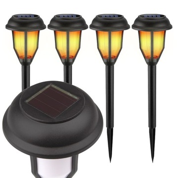 4x Lampa solarna LED POCHODNIA efekt OGIEŃ PŁOMIEŃ
