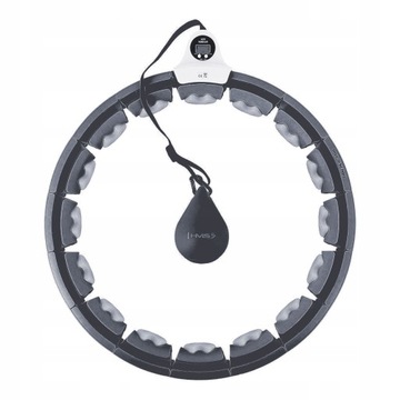 HHW06 HULA HOP BLACK Z WYPUSTKAMI I OBCIĄŻNIKIEM +