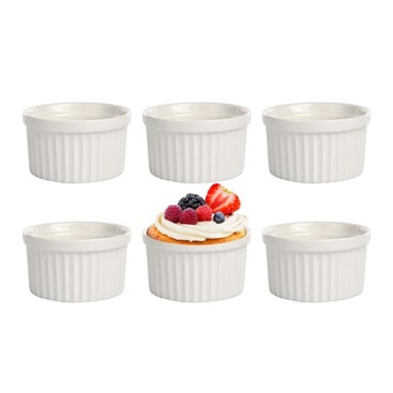 KOKILKI 6x kokilka do zapiekania żaroodporne 300 ml creme brulee suflet