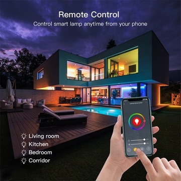 Бесплатное приложение «Умная лампочка» Tuya Alexa RGB E14