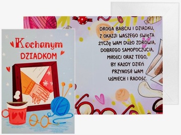 KARTKA prezent DZIEŃ BABCI I DZIADKA dla dziadków DZIADKOM babcia i dziadek