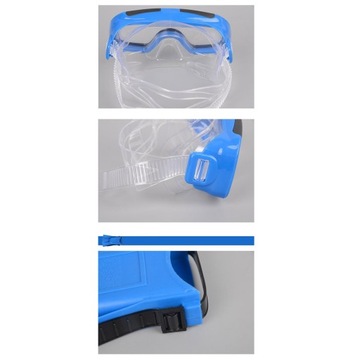 Dziecięcy zestaw do snorkelingu gogle do snorkelingu płetwy niebieskie