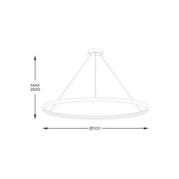 Подвесной светильник LA0722/1-BK - CIRCLE Fi 1100мм длина l
