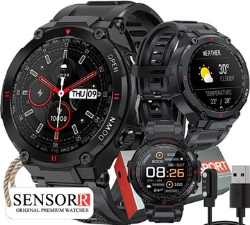 WOJSKOWY ZEGAREK SMARTWATCH PULSOMETR ROZMOWY PL