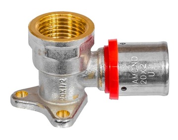 НАСТЕННОЕ ПРЕССОВАННОЕ УГОЛ PEX ALUPEX 20x1/2 GW ПРОЧНАЯ ЛАТУНЬ АЛМАЗ