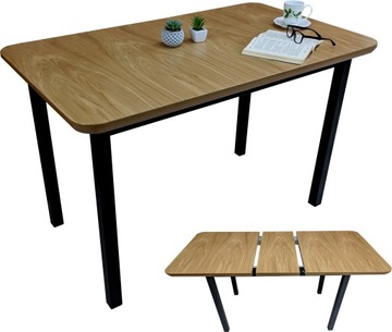Stół rozkładany 70/120 loft kuchenny dąb / czarny
