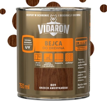 Vidaron bejca do drewna Orzech amerykański B09 0,75L