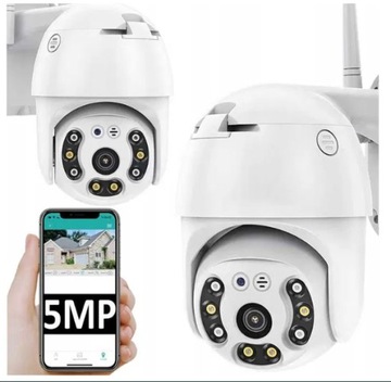 KAMERA ZEWNĘTRZNA WIFI 5MP ULTRA HD OBROTOWA 4X ZOOM ICSEE