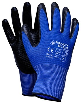 RĘKAWICE ROBOCZE POWLEKANE NITRYLEM FANCY BLUE 10