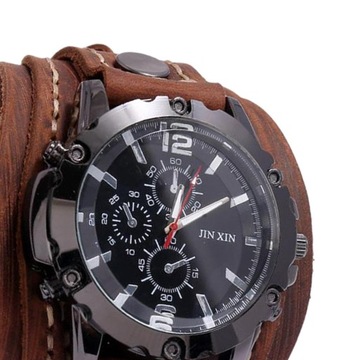 2 шт. мужские наручные часы в стиле панк с круглым циферблатом в римском стиле