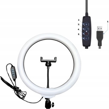 КОСМЕТИЧЕСКАЯ СВЕТОДИОДНАЯ КОЛЬЦЕВАЯ ЛАМПА ДЛЯ МАКИЯЖА + ПОДСТАВКА 2,2 М BLUETOOTH