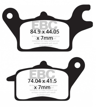 Klocki hamulcowe EBC FA691HH kpl. na 1 tarcze