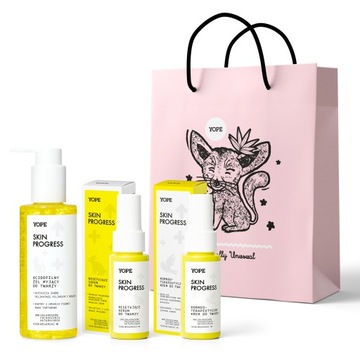 YOPE Zestaw | serum | krem na dzień | żel do mycia twarzy SKIN PROGRESS