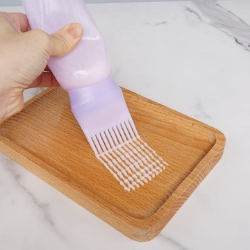 Аппликатор для лосьонов, красок, флакон с расческой, фиолетовый, 120 мл