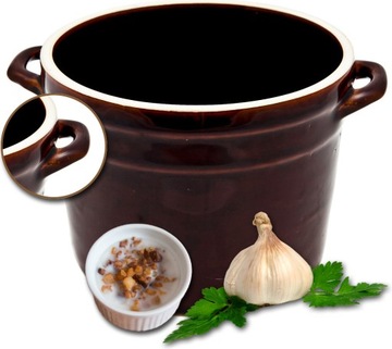 GARNEK CERAMICZNY BECZKA KAMIONKA NA SMALEC DO KISZENIA CERAMIKA 1L