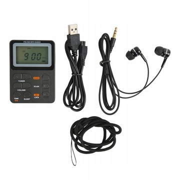 MINI RADIO PRZENOŚNE AKUMULATOROWE USB