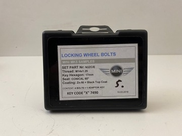 BMW MINI ŚRUBY ANTYKRADZIEŻOWE ZŁODZIEJKI NOWE KOMPLET