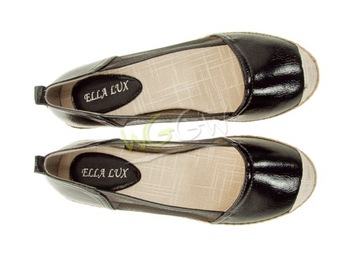 Slip On ESPADRYLE Czarne BALERINKI damskie 38