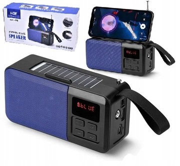 GŁOŚNIK BLUETOOTH BEZPRZEWODOWY SOLAR USB RADIO