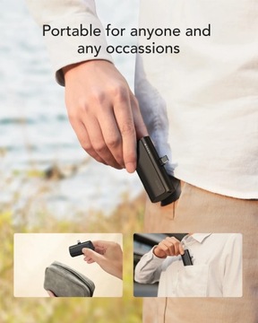 Внешний аккумулятор VEGER PlugOn 5000 мАч PD 20 Вт USB C