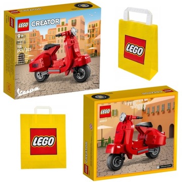 LEGO Creator 40517 Piaggio Vespa Skuter Motor Klasyk 118 Klocki 9+ Torba