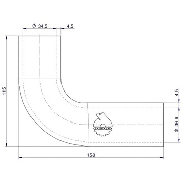 Бронированная верхняя труба радиатора C-360 Zetor Ursus