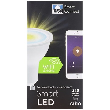ŻARÓWKA WIFI LED SMART 5,5W GU10 345 lumen 2,4 GHz