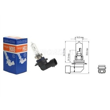 Żarówka HB3 P20d 12V 65W Car-Com 1szt