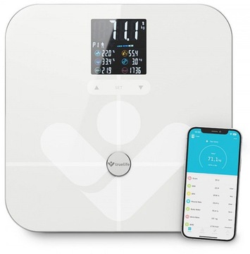 TrueLife Fitscale W7 BT inteligentna waga analityczna Biała