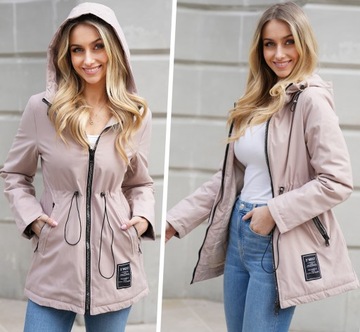 МОДНАЯ ПЕРЕХОДНАЯ КУРТКА-ПАРКА С КАПЮШОНОМ 3 ЦВЕТА XXL