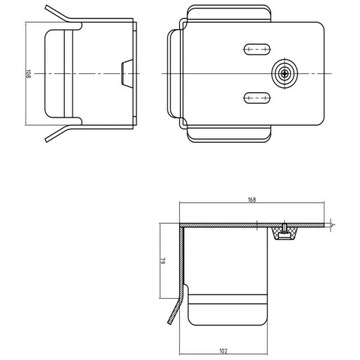 РОЛИКЫ ДЛЯ РАЗДВИЖНЫХ ВОРОТ КАЧАЮЩАЯСЯ ТЕЛЕЖКА 80x80 НАБОР 6 ПРЕДМЕТОВ