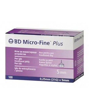 BD Micro-Fine Plus 31G 0,25 mm x 5 mm - 100 szt.