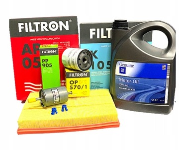 ZESTAW FILTRÓW OPEL ASTRA G 1,4 1,6 1,8 2,0 + OLEJ GM 10W40 5L