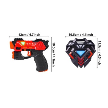 НАБОР ЛАЗЕРНОГО ПИСТОЛЕТА ПЕЙНТБОЛ, 4 РЕЖИМА, ИЗ 4 ПИСТОЛЕТОВ И 4 МИШЕНЕЙ